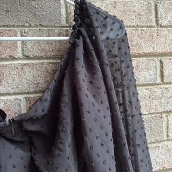 Missguided Plus Black Long Sleeve Swiss Dot Dress – US 20 – NWT - Picture 13 of 16